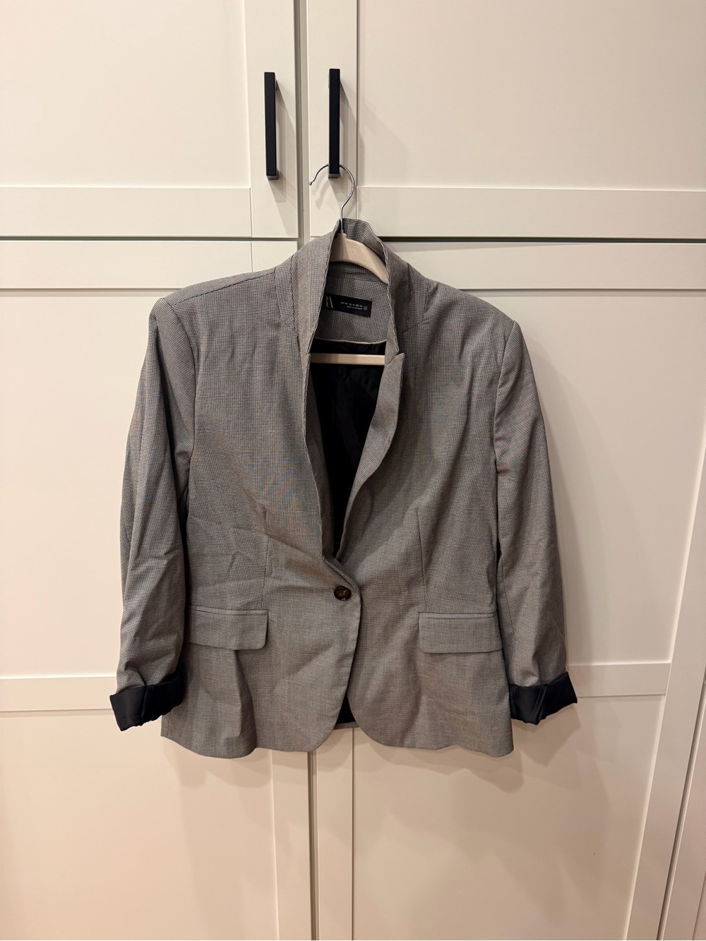 Zara grey Single-Button Women's Blazer